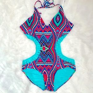 Coral Bay multi-colored one-piece swim suit